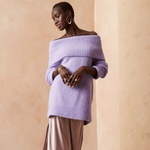 Banana Republic Lilac Knit Sweater